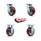Service Caster 5 Inch Poly on Aluminum Caster Set with Roller Bearings 2 Swivel 2 Rigid SCC SCC-30CS520-PAR-2-R520-2 - alternate 2